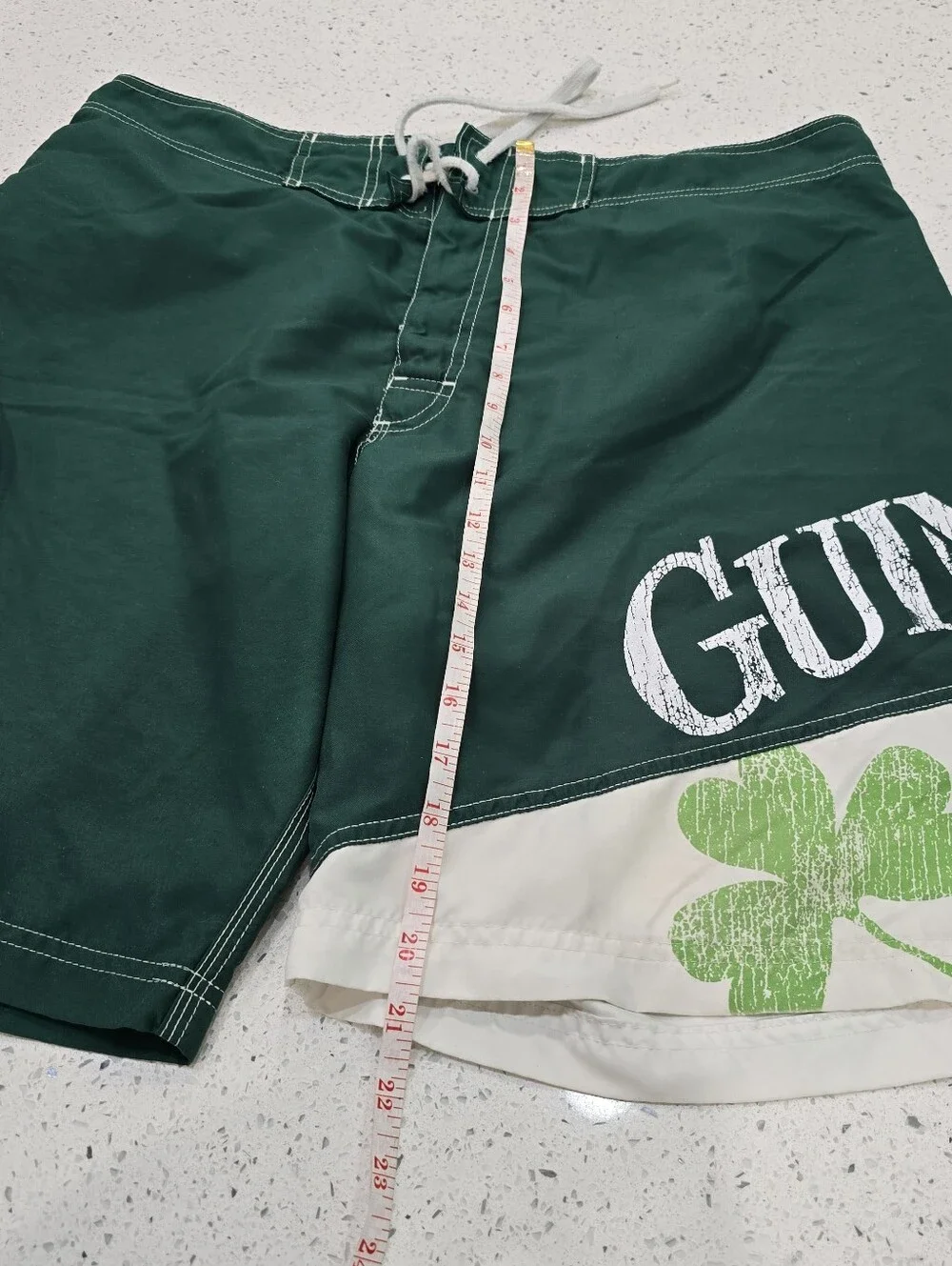 GUINNESS Board Shorts Green Shamrock Boardshorts Swim Trunks Swimming Surfing